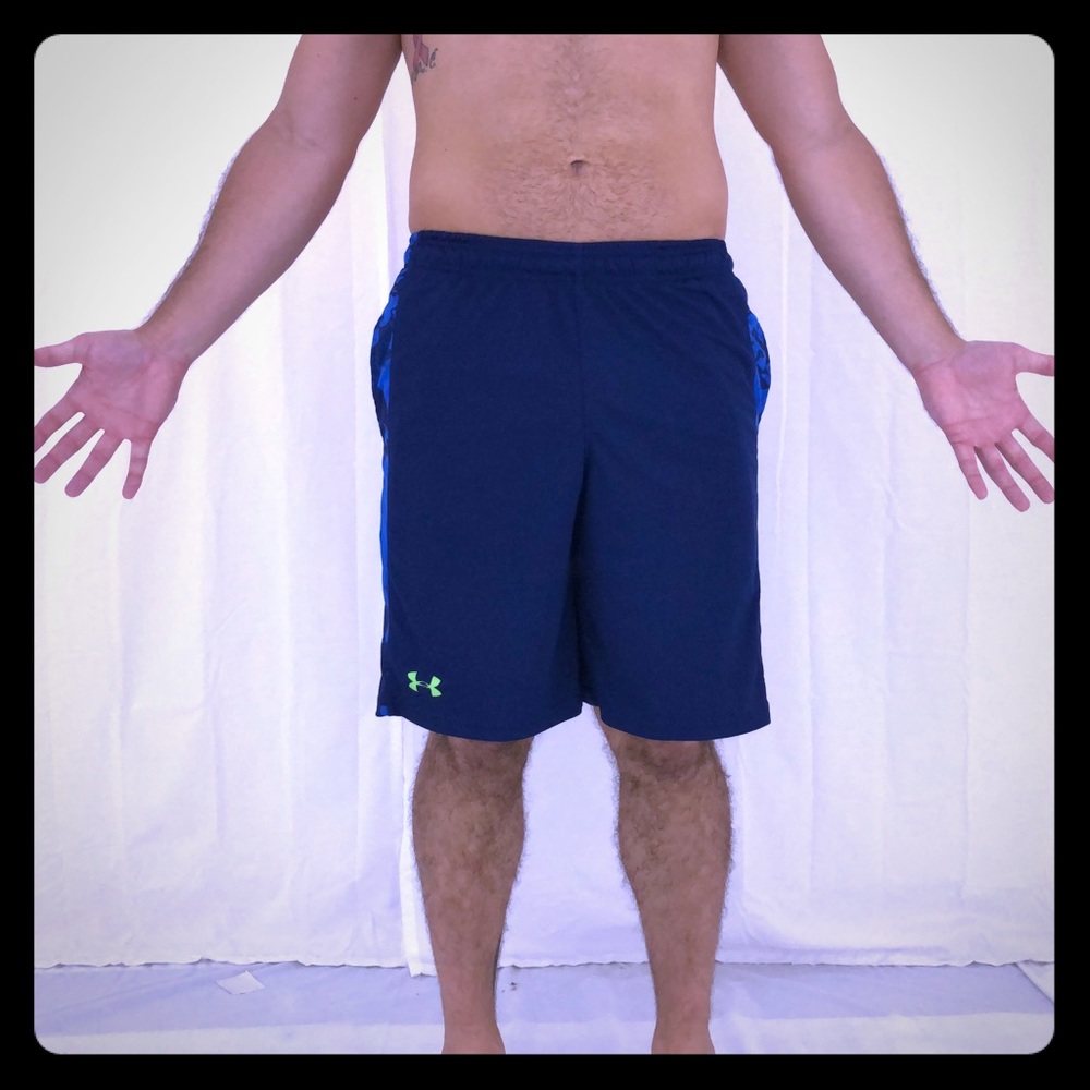 UNDER ARMOR COTTON SHORTS - BLUE/GREEN🔵🟢